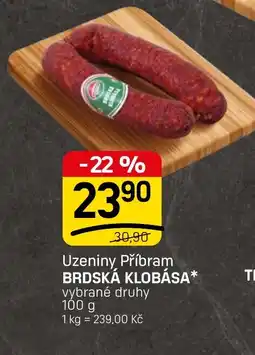 Flop Uzeniny Příbram brdská klobása nabídka