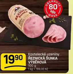 Flop Kostelecké uzeniny Řeznická šunka výběrová nabídka