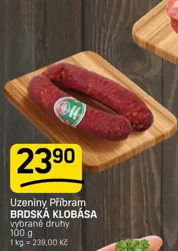 Flop Uzeniny Příbram brdská klobása nabídka