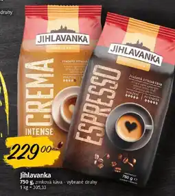 COOP TIP Jihlavanka zrnková káva - vybrané druhy nabídka