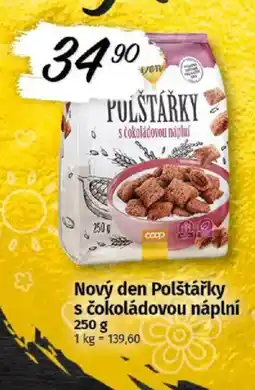 COOP TIP Coop polštárky s čokoládovou náplní nabídka