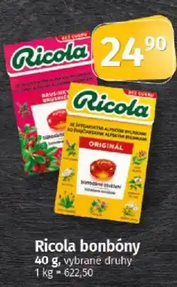 COOP TIP Ricola bonbóny nabídka