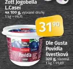 COOP TIP Dle Gusta Povidla švestková nabídka