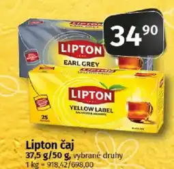 COOP TIP Lipton čaj nabídka
