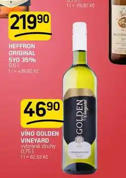 Flop VÍNO GOLDEN VINEYARD vybrané druhy nabídka