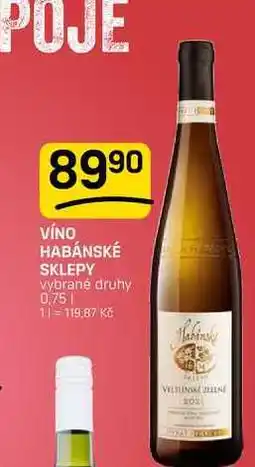 Flop VÍNO HABÁNSKÉ SKLEPY vybrané druhy nabídka