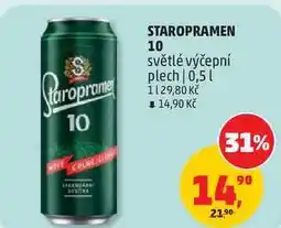 Penny Market STAROPRAMEN 10 světlé výčepní plech nabídka