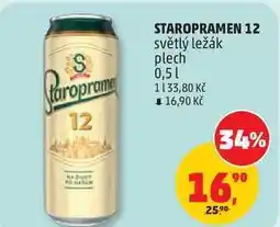 Penny Market STAROPRAMEN 12 světlý ležák plech nabídka