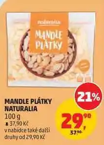 Penny Market MANDLE PLÁTKY NATURALIA nabídka