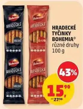 HRADECKÉ TYČINKY BOHEMIA různé druhy