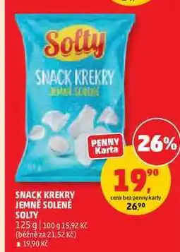 Penny Market SNACK KREKRY JEMNĚ SOLENÉ SOLTY nabídka