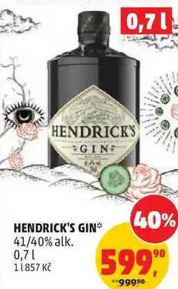 Penny Market HENDRICK'S GIN 41/40% alk nabídka