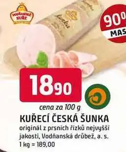 Trefa KUŘECÍ ČESKÁ ŠUNKA originál z prsních řízků nejvyšší jakosti nabídka