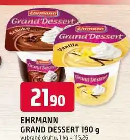 Trefa EHRMANN GRAND DESSERT nabídka