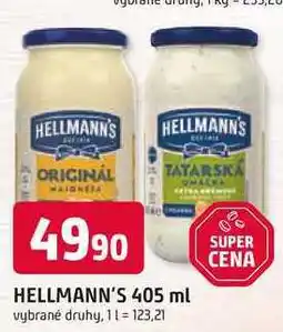 Trefa Hellmann's majonéza, tatarská omáčka 405ml, vybrané druhy nabídka