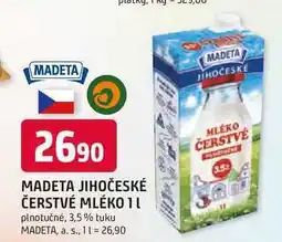 Trefa MADETA JIHOČESKÉ ČERSTVÉ MLÉKO nabídka