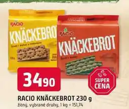 Trefa RACIO KNÄCKEBROT 230 g žitný nabídka