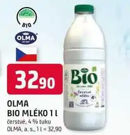 Trefa OLMA BIO MLÉKO 1l čerstvé, 4% tuku nabídka