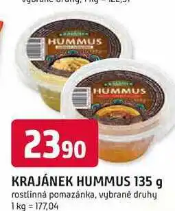 Trefa KRAJÁNEK HUMMUS nabídka