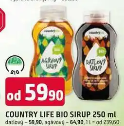 Trefa COUNTRY LIFE BIO SIRUP 250 ml datlový nabídka