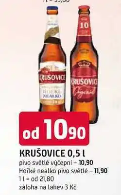 Trefa KRUŠOVICE 0,5l pivo světlé výčepní nabídka