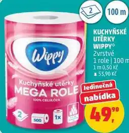 Penny Market KUCHYŇSKÉ UTĚRKY WIPPY, 2vrstvé, 1 role nabídka