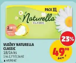 Penny Market NATURELLA CLASSIC VLOŽKY, 18/14 ks nabídka