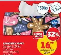 Penny Market KAPESNÍKY WIPPY 2vrstvé, 150 ks nabídka
