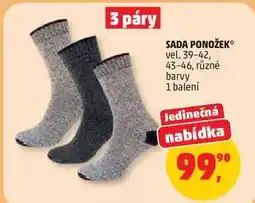 Penny Market SADA PONOŽEK vel. 39-42, 43-46, různé barvy, 1 balení nabídka
