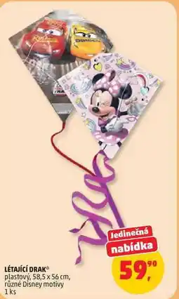 Penny Market LÉTAJÍCÍ DRAK plastový, 58,5 x 56 cm, různé Disney motivy, 1 ks nabídka