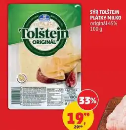 Penny Market SÝR TOLŠTEJN PLÁTKY MILKO originál 45% nabídka