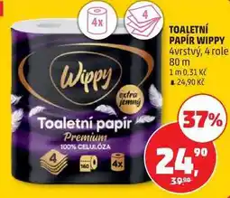 Penny Market TOALETNÍ PAPÍR WIPPY 4vrstvý, 4 role, 80 m nabídka
