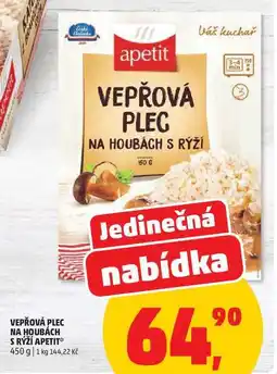 Penny Market VEPŘOVÁ PLEC NA HOUBÁCH S RÝŽÍ nabídka