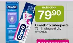 Hruška Oral-B Pro zubní pasta nabídka