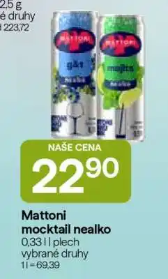 Hruška Mattoni Mocktail nealko nabídka