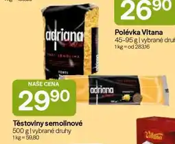 Hruška Těstoviny semolinové nabídka