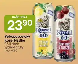 Hruška Velkopopovický Kozel nealko nabídka