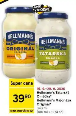 Tesco Hellmann's Tatarská omáčka Hellmann's Majonéza originál nabídka