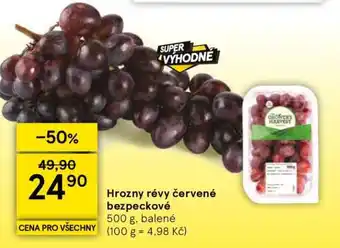 Tesco Hrozny révy červené bezpeckové nabídka