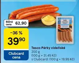 Tesco Tesco Párky vídeňské nabídka