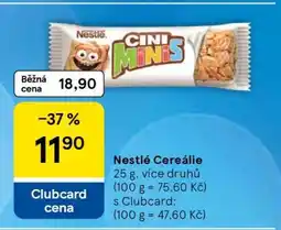 Tesco Nestlé cereálie nabídka