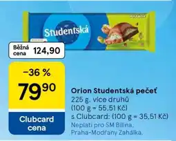 Tesco Orion Studentská pečeť nabídka