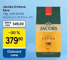 Tesco JACOBS Zrnková káva nabídka