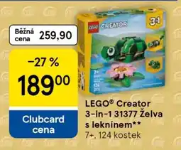 Tesco LEGO Creator 3-in-1 31377 Želva s leknínem nabídka