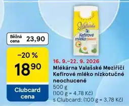 Tesco Mlékárna Valašské Meziříčí Kefírové mléko nízkotučné neochucené nabídka
