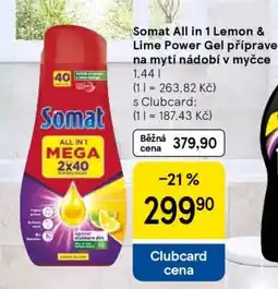 Tesco Somat All in 1 Lemon & Lime Power Gel nabídka