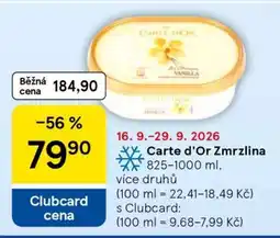Tesco Carte d’Or Zmrzlina nabídka