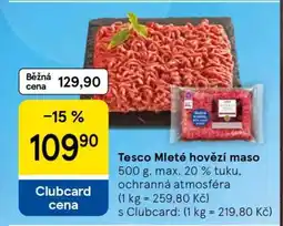 Tesco Tesco Mleté hovězí maso nabídka