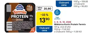 Tesco Mlékárna Kunín Protein Termix nabídka