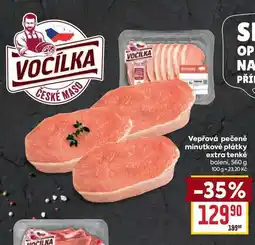 Billa Vepřová pečeně minutkové plátky extra tenké balení nabídka